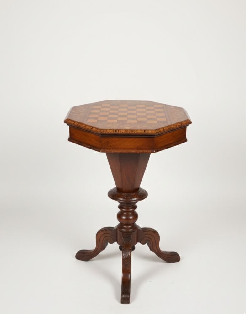 월넛 체스판 디자인 쇼잉박스 테이블